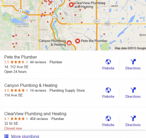 local search results, 3 pack, Google update, 