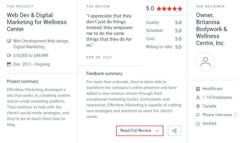 Effortless Marketing First Clutch Review