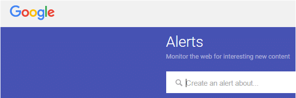 set up Google alerts